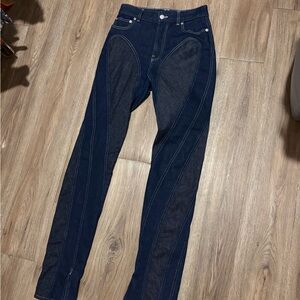 Mugler Dark Blue Flare Jeans